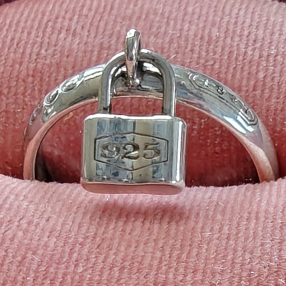 Tiffany & Co. Silver Ring with Lock Charm